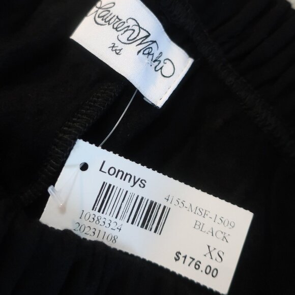 NWT Lauren Moshi Black (Item- 305) 2 Pc Set Crystal Optimist Top/M Jogger/XS - Picture 14 of 15